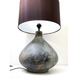 Lampa ceramiczna Rustykalna z abażurem 85cm